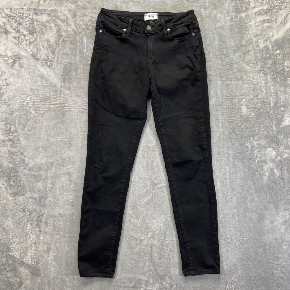 Paige Verdugo Ultra Skinny Women's Jeans Size 28 Black Rayon Blend